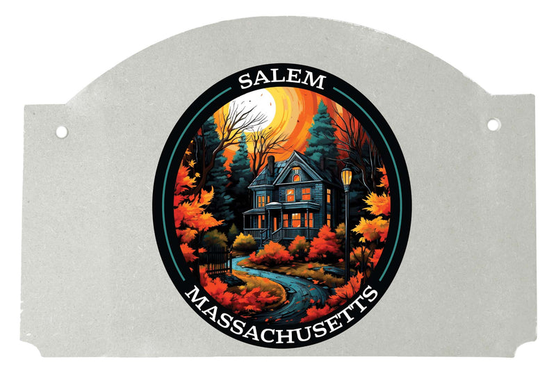 Salem Massachussettes Design B Souvenir Wood sign flat with string 