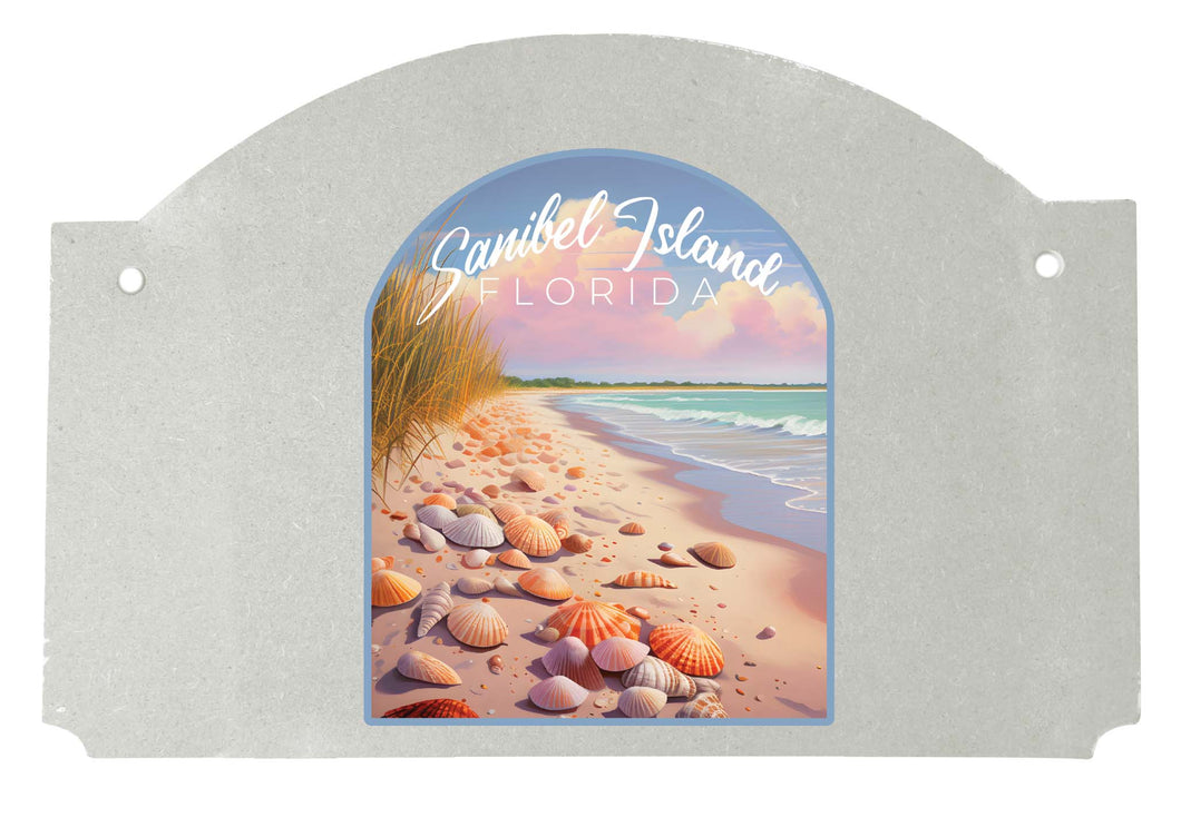 Sanibel Island Florida Design B Souvenir Wood sign flat with string 
