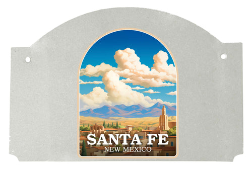 Santa Fe New Mexico Design A Souvenir Wood sign flat with string 