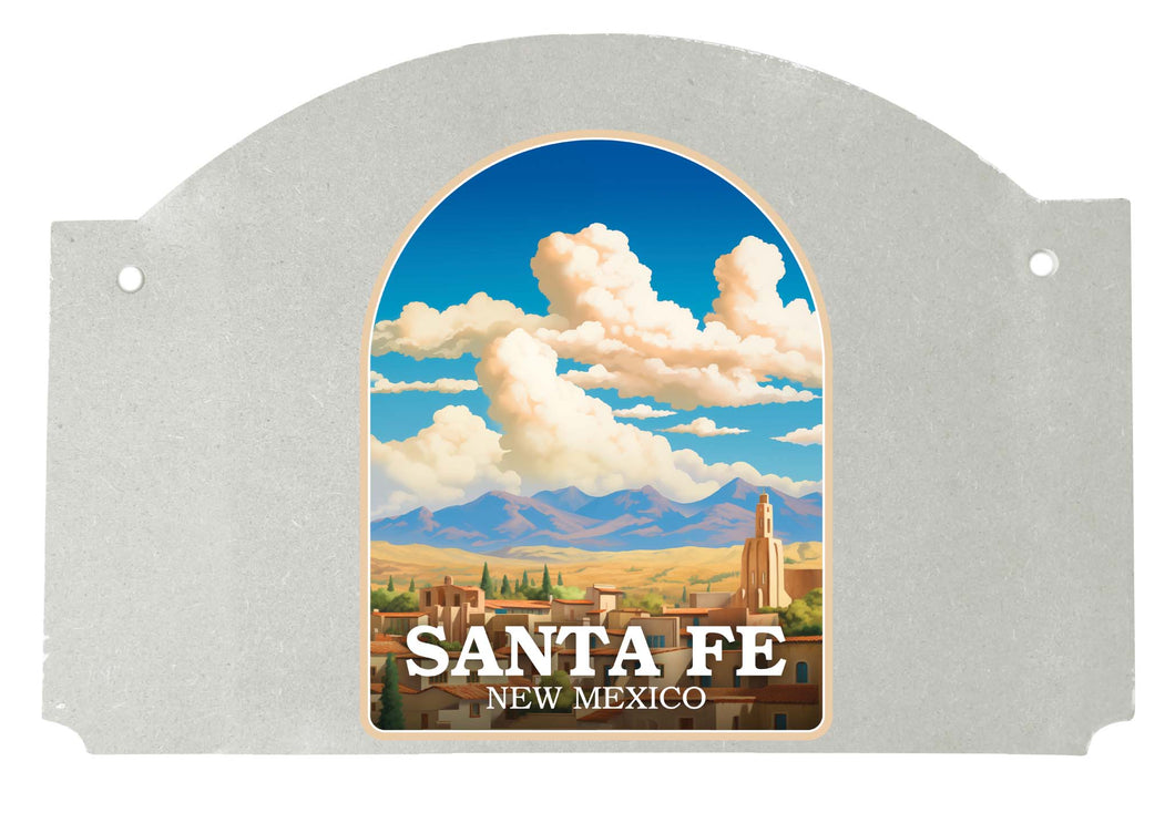 Santa Fe New Mexico Design A Souvenir Wood sign flat with string 