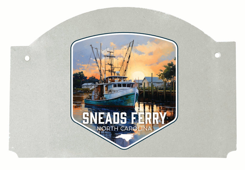 Sneads Ferry North Carolina Shrimp Boat Design Souvenir Wood sign flat with string 
