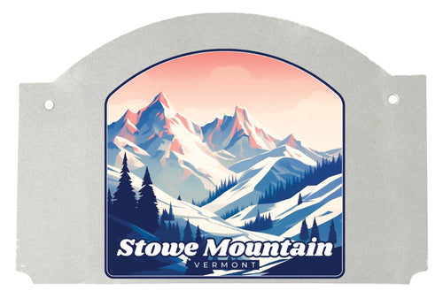 Stowe Mountain Vermont Design A Souvenir Wood sign flat with string 