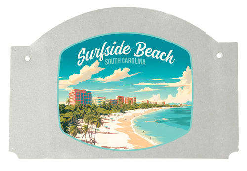 Surfside Beach South Carolina Design B Souvenir Wood sign flat with string 