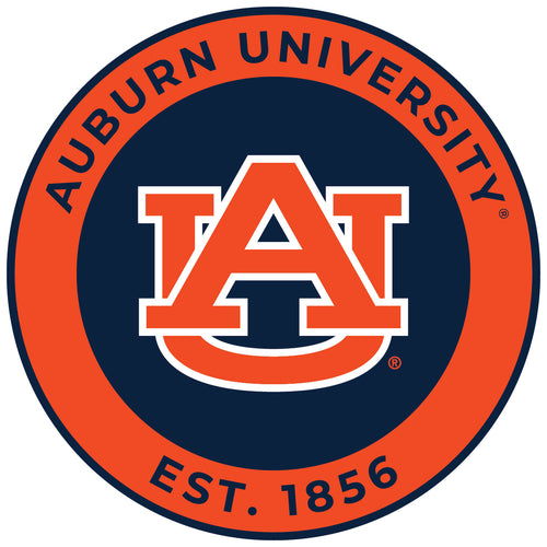 Auburn Tigers Round Vinyl Decal Sticker Officially Licensed Collegiate Product 8-Inch