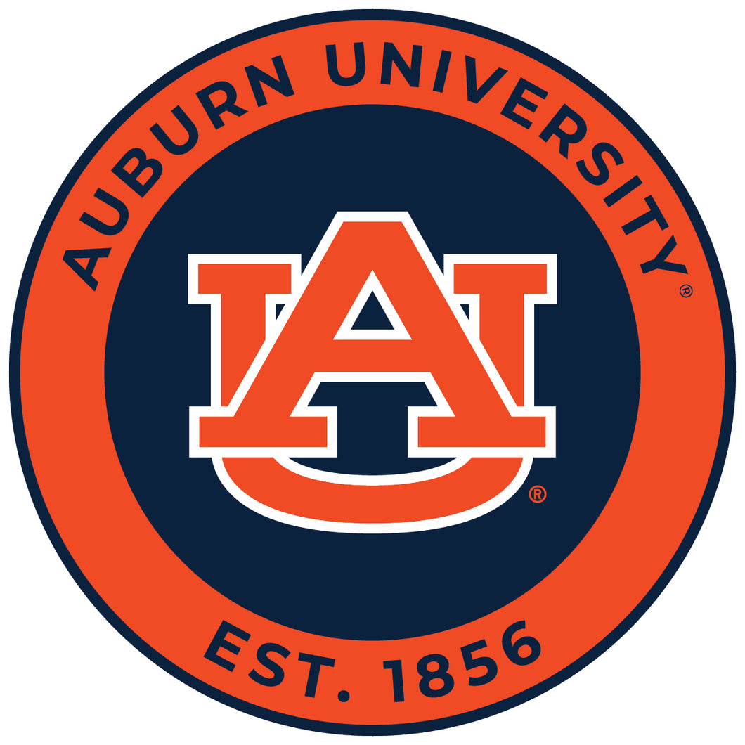 Auburn Tigers Round Vinyl Decal Sticker Officially Licensed Collegiate Product 8-Inch