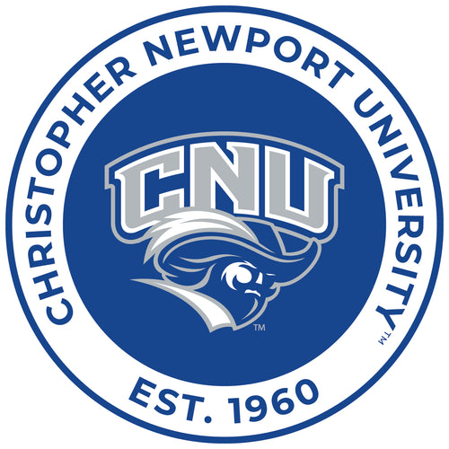 Christopher Newport Captains Round Vinyl Decal Sticker Officially Licensed Collegiate Product 8-Inch
