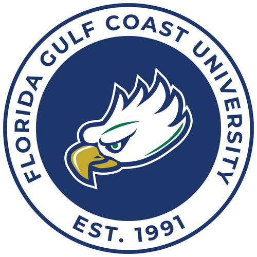 Florida Gulf Coast Eagles Round Vinyl Decal Sticker Officially Licensed Collegiate Product 8-Inch