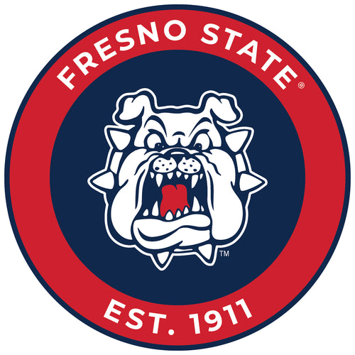 Fresno State Bulldogs Round Vinyl Decal Sticker Officially Licensed Collegiate Product 2-Inch