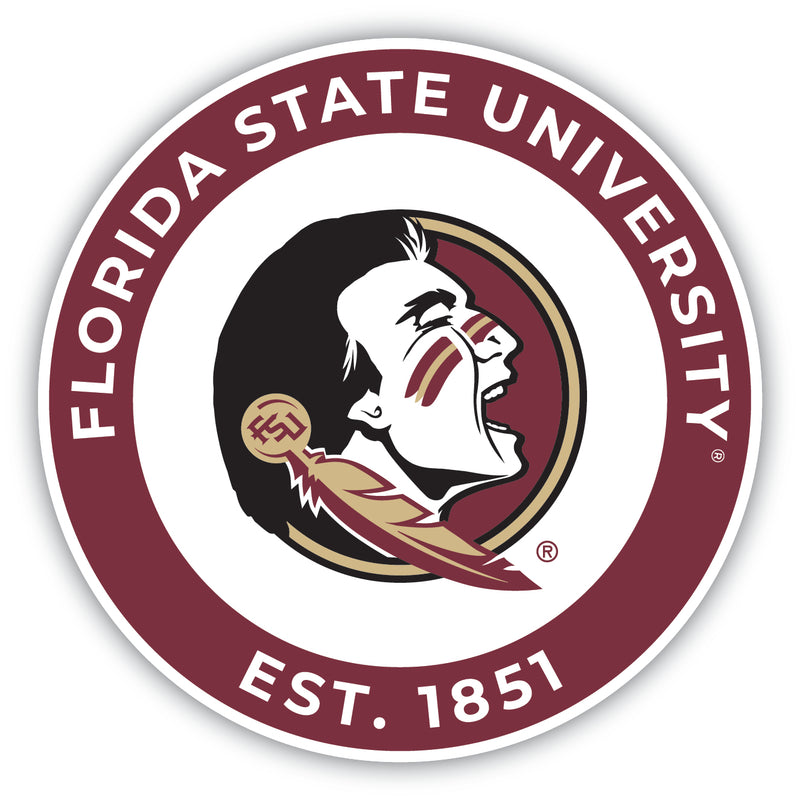 Florida State Seminoles Round Vinyl Decal Sticker Officially Licensed Collegiate Product 2-Inch