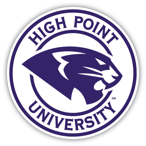 High Point University Round Vinyl Decal Sticker Officially Licensed Collegiate Product 4-Inch