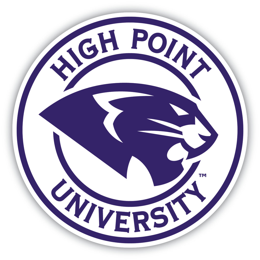 High Point University Round Vinyl Decal Sticker Officially Licensed Collegiate Product 4-Inch