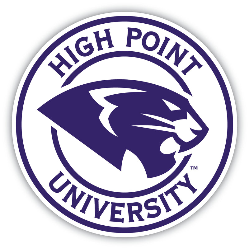 High Point University Round Vinyl Decal Sticker Officially Licensed Collegiate Product 4-Inch