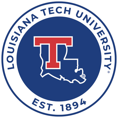 Louisiana Tech Bulldogs Round Vinyl Decal Sticker Officially Licensed Collegiate Product 2-Inch