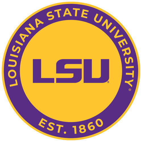 LSU Tigers Round Vinyl Decal Sticker Officially Licensed Collegiate Product 8-Inch