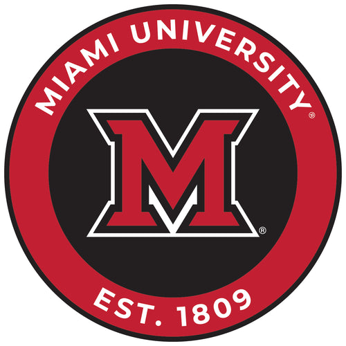 Miami University of Ohio Round Vinyl Decal Sticker Officially Licensed Collegiate Product 8-Inch