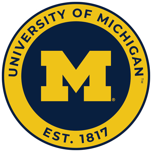 Michigan Wolverines Round Vinyl Decal Sticker Officially Licensed Collegiate Product 2-Inch
