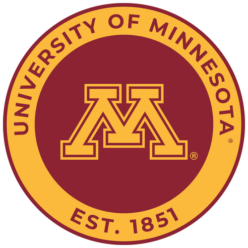 Minnesota Gophers Round Vinyl Decal Sticker Officially Licensed Collegiate Product 8-Inch