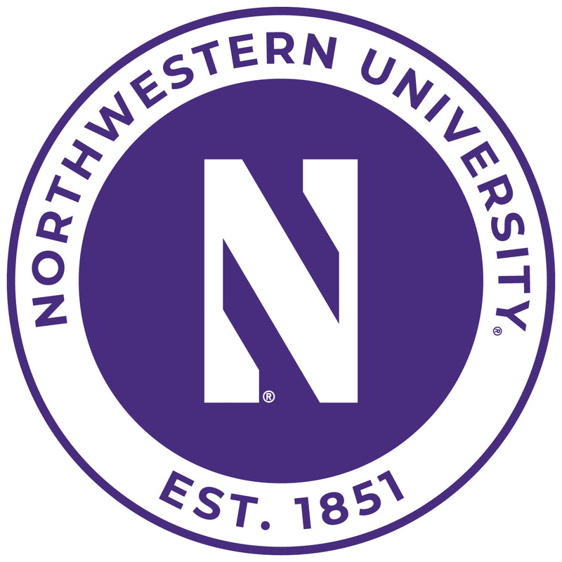 Northwestern University Wildcats Round Vinyl Decal Sticker Officially Licensed Collegiate Product
