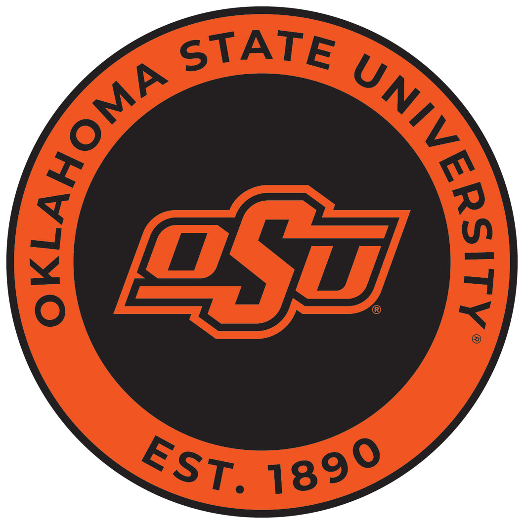 Oklahoma State Cowboys Round Vinyl Decal Sticker Officially Licensed Collegiate Product 2-Inch