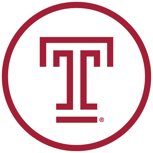 Temple University Round Vinyl Decal Sticker Officially Licensed Collegiate Product 8-Inch