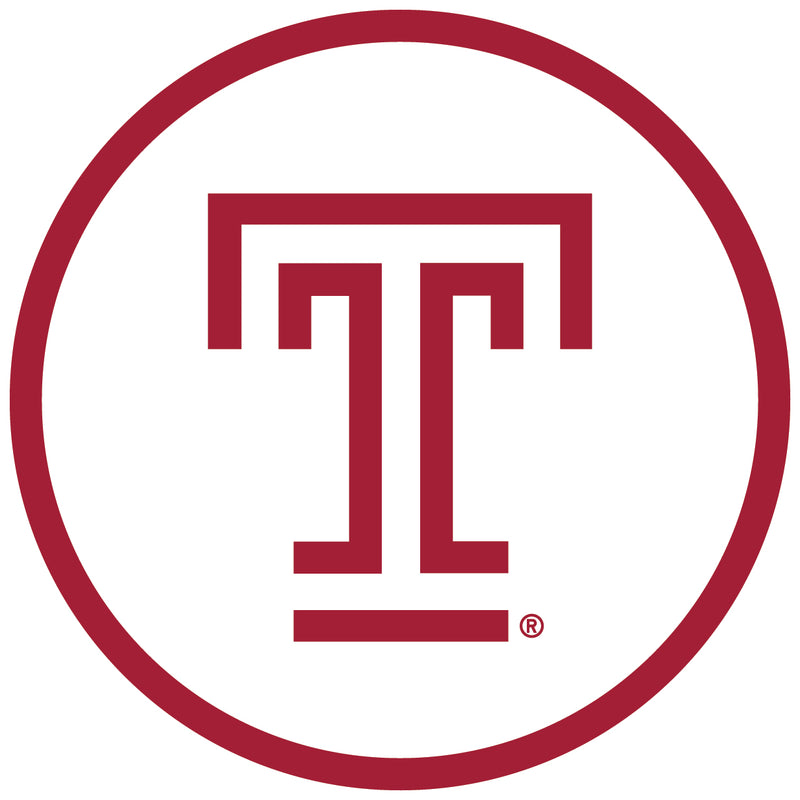 Temple University Round Vinyl Decal Sticker Officially Licensed Collegiate Product 8-Inch