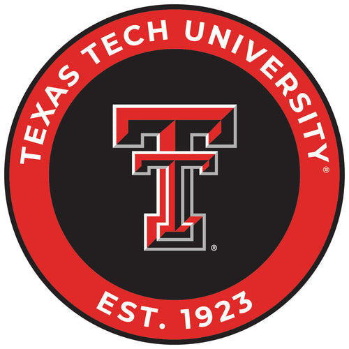 Texas Tech Red Raiders Round Vinyl Decal Sticker Officially Licensed Collegiate Product 2-Inch