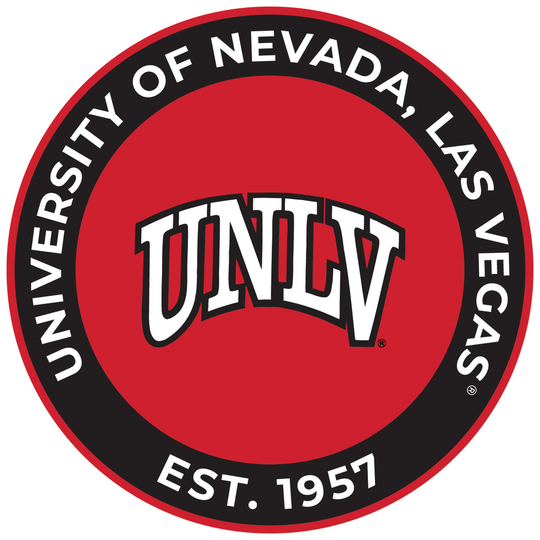 UNLV Rebels Round Vinyl Decal Sticker Officially Licensed Collegiate Product 8-Inch