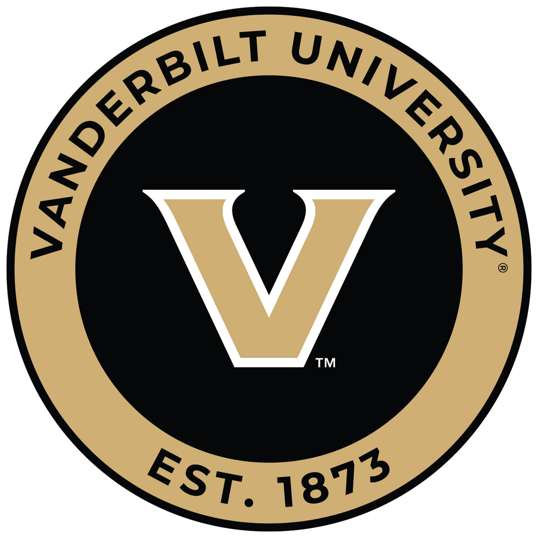 Vanderbilt University Round Vinyl Decal Sticker Officially Licensed Collegiate Product 8-Inch