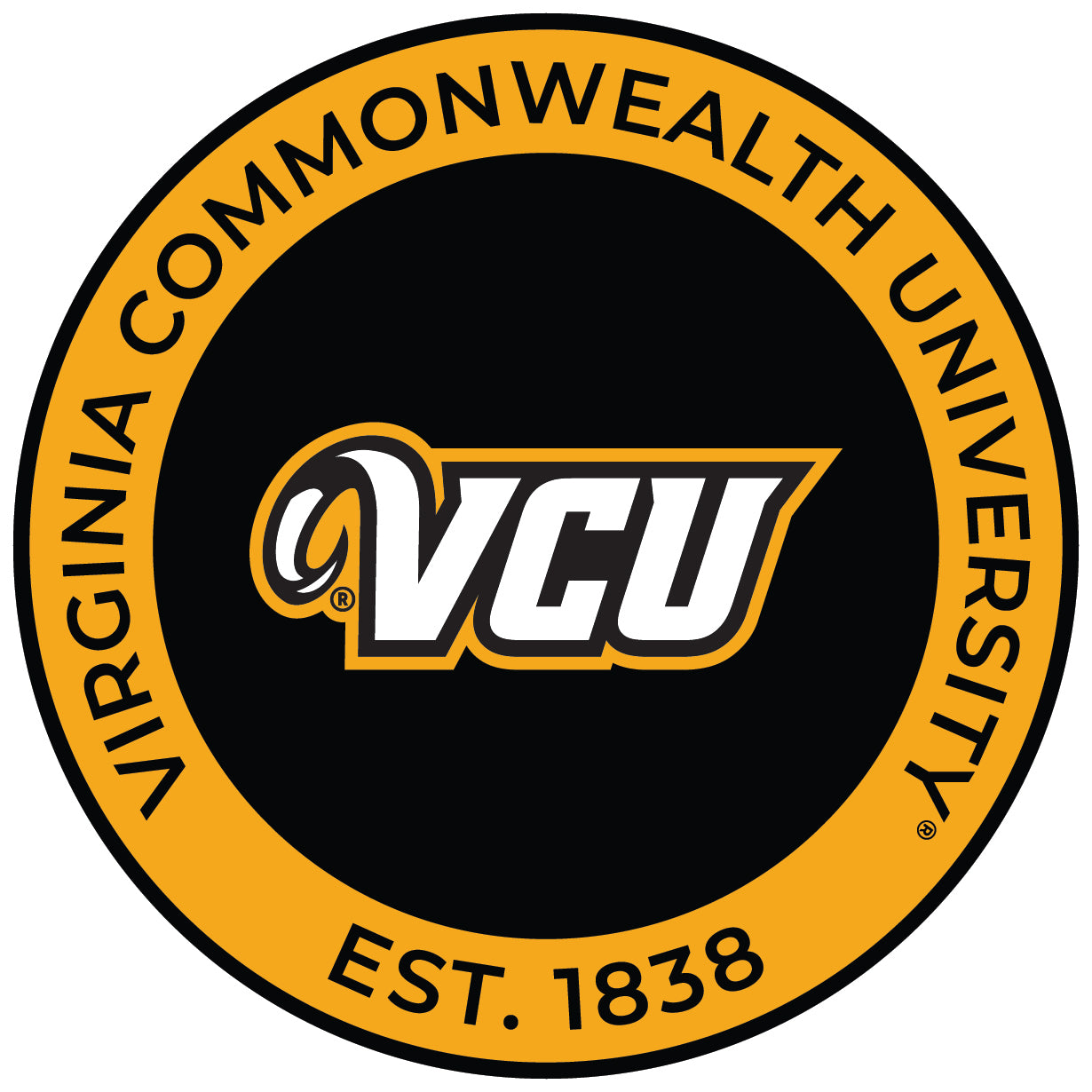 Virginia Commonwealth Round Vinyl Decal Sticker Officially Licensed ...