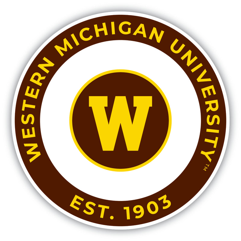 Western Michigan University Round Vinyl Decal Sticker Officially Licensed Collegiate Product 4-Inch
