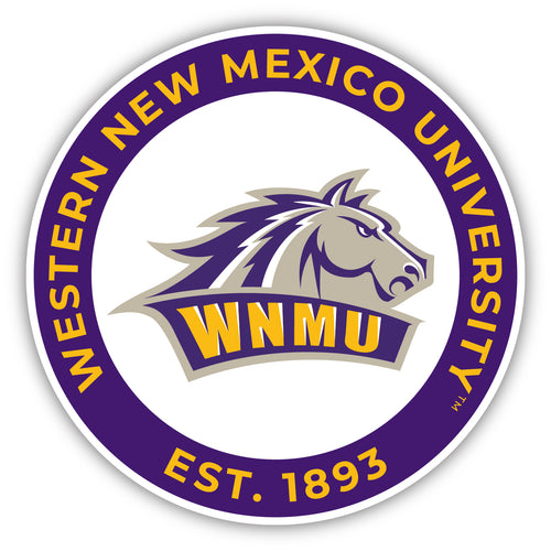 Western New Mexico University Round Vinyl Decal Sticker Officially Licensed Collegiate Product 2-Inch