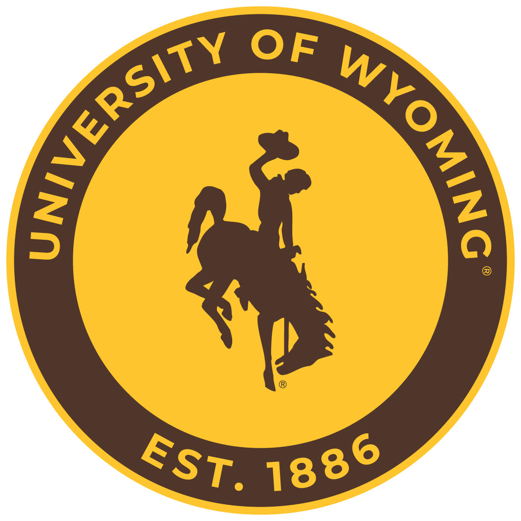 University of Wyoming Round Magnet Officially Licensed Collegiate Product 8-Inch