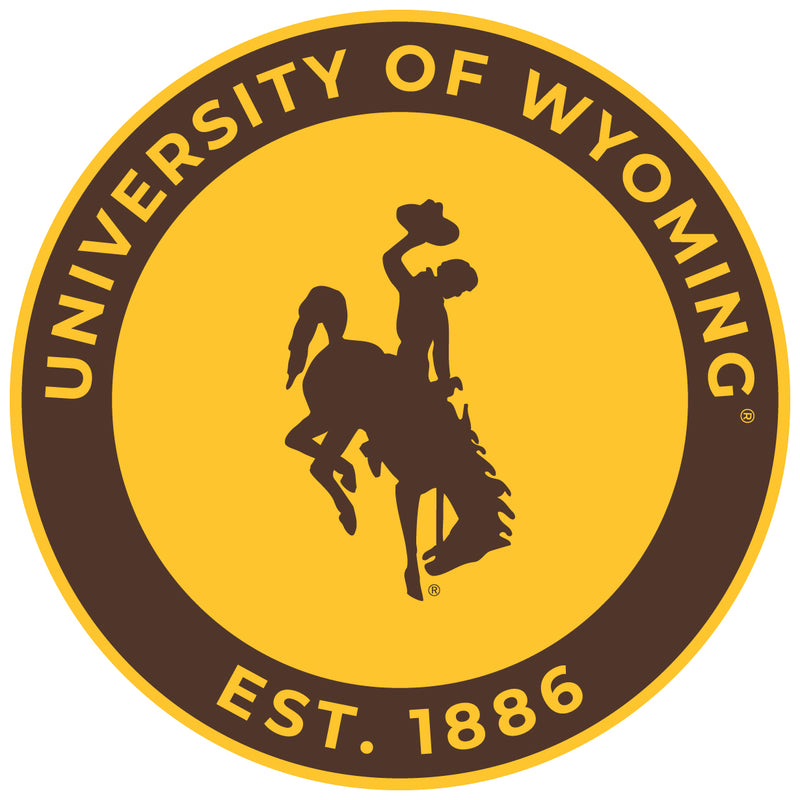 University of Wyoming Round Vinyl Decal Sticker Officially Licensed Collegiate Product 4-Inch