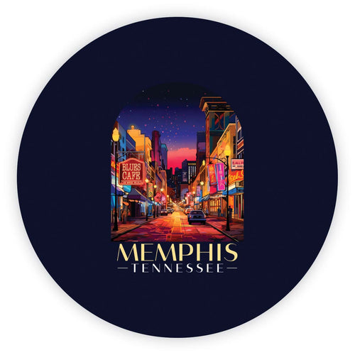 Memphis Tennessee Design C Souvenir Round Vinyl Decal Sticker 2-Inch