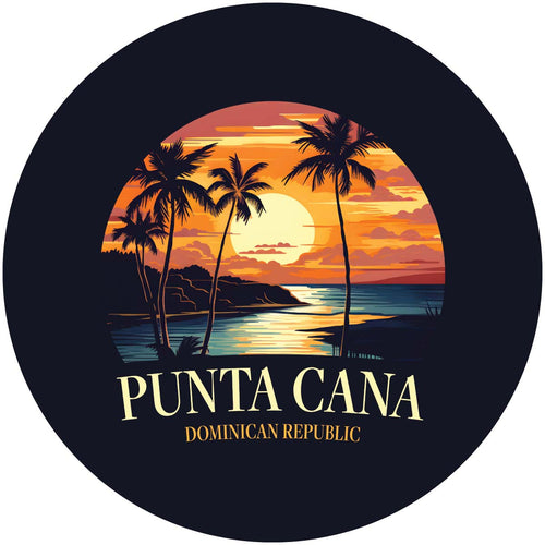 Punta Cana Dominican Republic Design E Souvenir Round Vinyl Decal Sticker 6-Inch