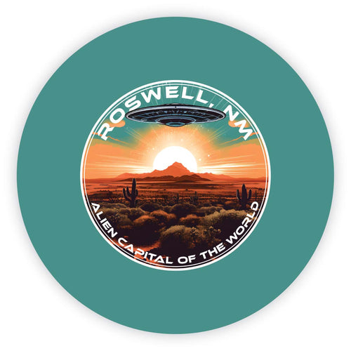 Roswell New Mexico Design A Souvenir Round Vinyl Decal Sticker 6-Inch