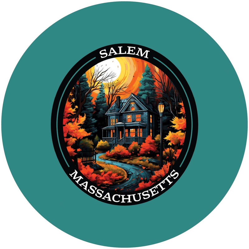 Salem Massachussettes Design B Souvenir Round Vinyl Decal Sticker 2-Inch