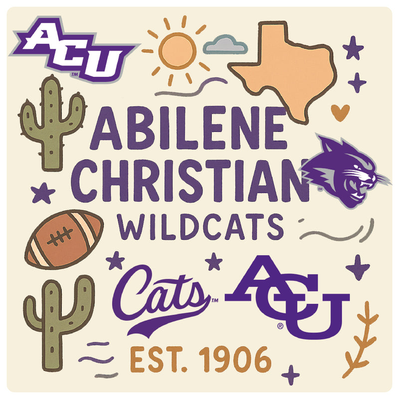 Abilene Christian University Medley Design Decorative Magnet or Sticker – Officially Licensed 3-Inch