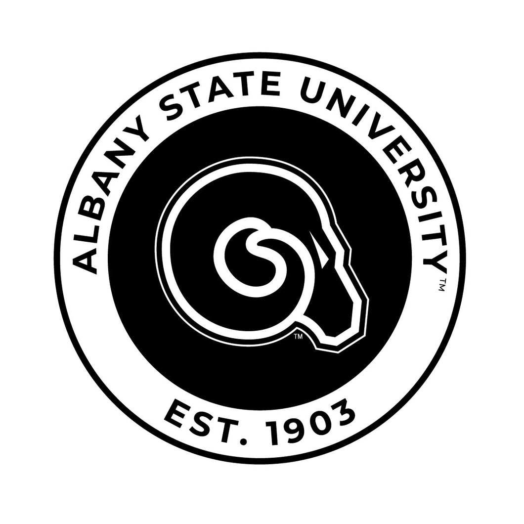 Albany State University Officially Licensed Black Vinyl Decal Sticker Clear Backing