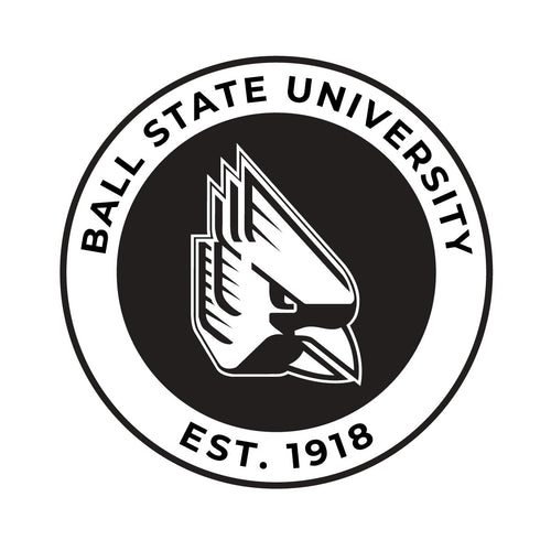 Ball State University Officially Licensed Black Vinyl Decal Sticker Clear Backing