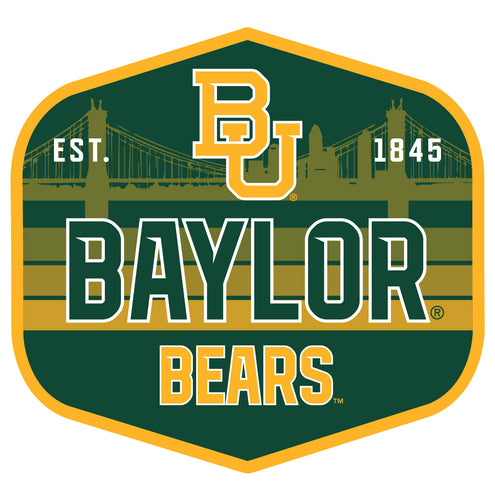 Baylor Bears Scenic Background Vinyl Sticker/Magnet - Officially Licensed 
