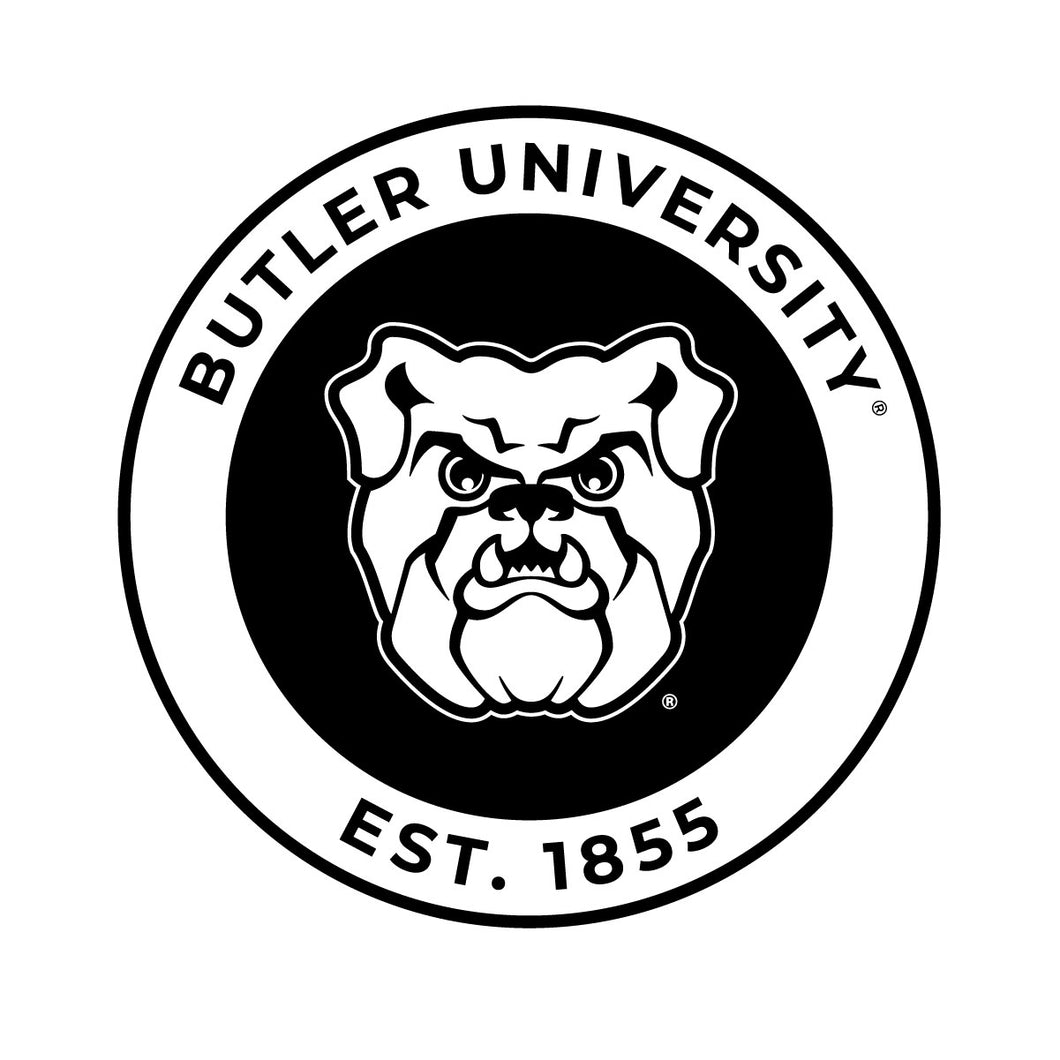 Butler Bulldogs Officially Licensed Black Vinyl Decal Sticker White Backing