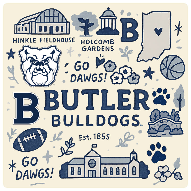 Butler Bulldogs Medley Design Decorative Magnet or Sticker – Officially Licensed 3-Inch