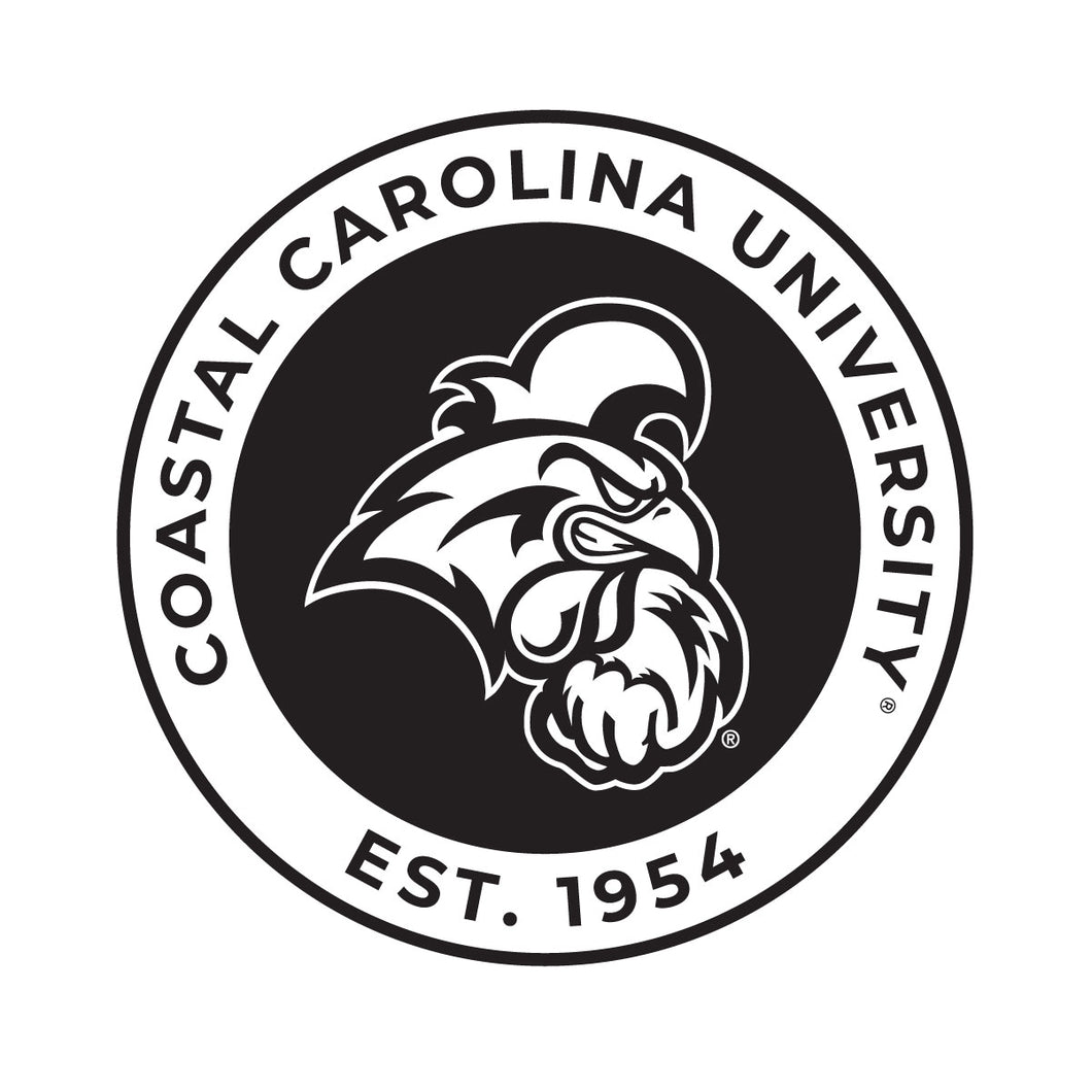 Coastal Carolina University Officially Licensed Black Vinyl Decal Sticker Holographic Backing
