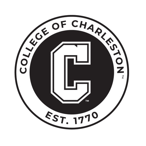 College of Charleston Officially Licensed Black Vinyl Decal Sticker Clear Backing