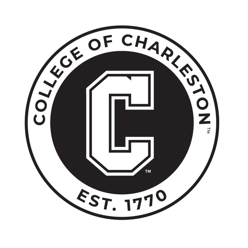 College of Charleston Officially Licensed Black Vinyl Decal Sticker Clear Backing