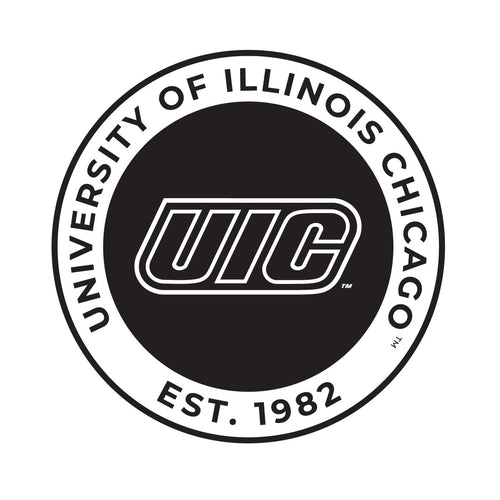 University of Illinois at Chicago Officially Licensed Black Vinyl Decal Sticker Clear Backing