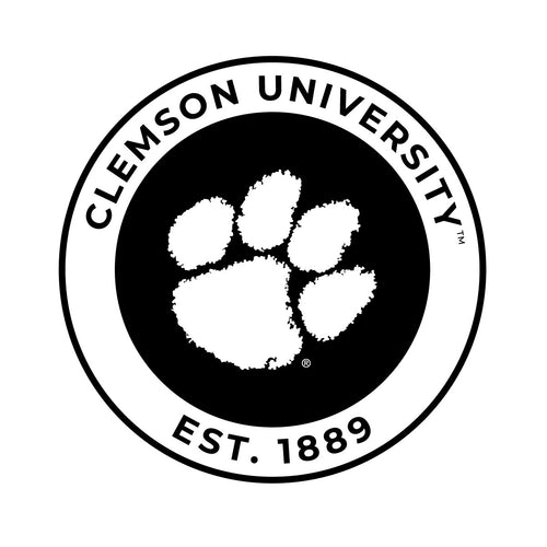 Clemson Tigers Officially Licensed Black Vinyl Decal Sticker Clear Backing