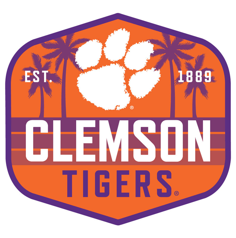 Clemson Tigers Scenic Background Vinyl Sticker/Magnet - Officially Licensed 