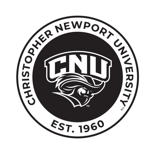 Christopher Newport Captains Officially Licensed Black Vinyl Decal Sticker White Backing